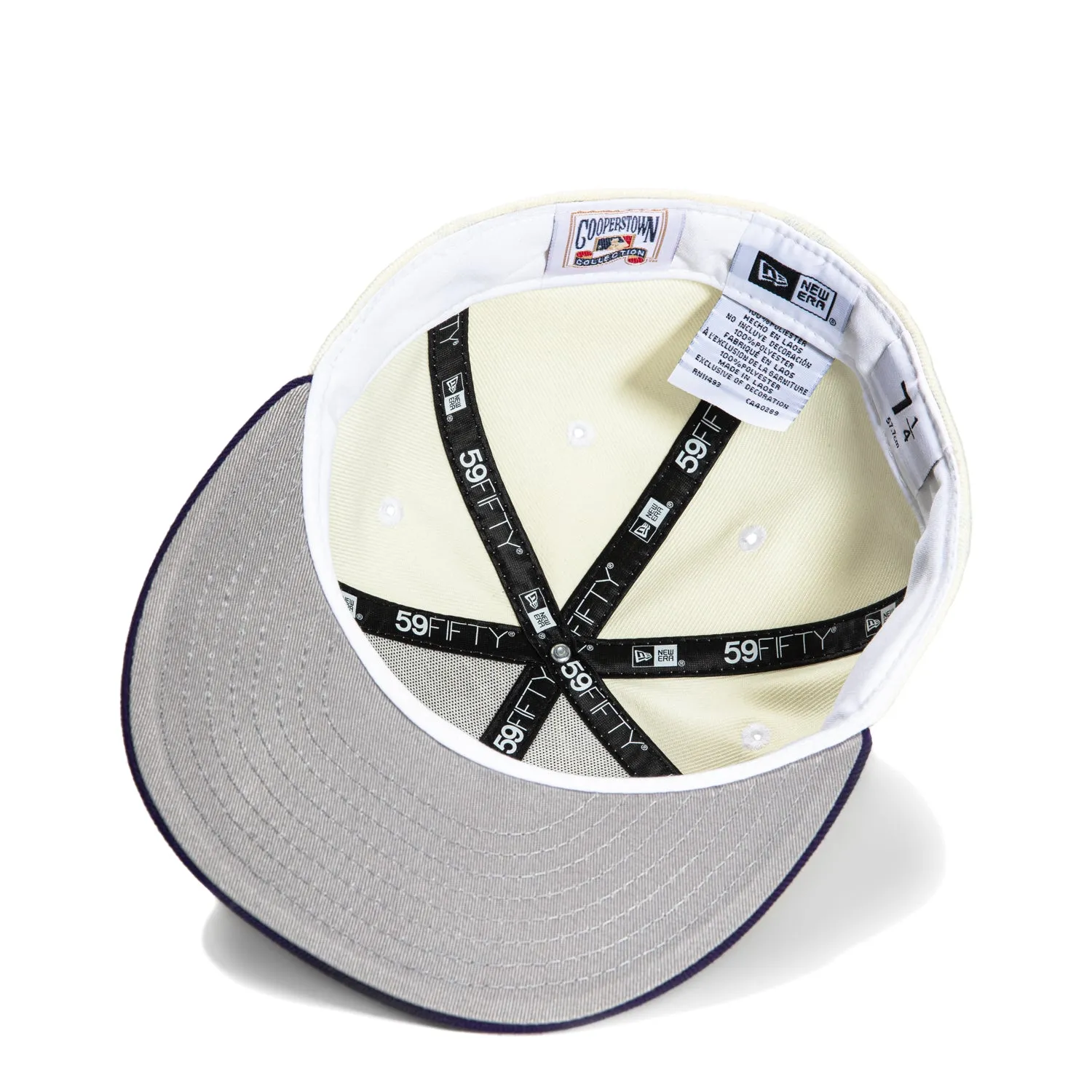 New Era 59Fifty White Dome Arizona Diamondbacks 20th Anniversary Patch SH Hat - White. Purple