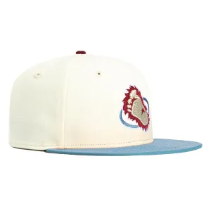 New Era 59Fifty White Dome Colorado Avalanche Hat - White, Indigo