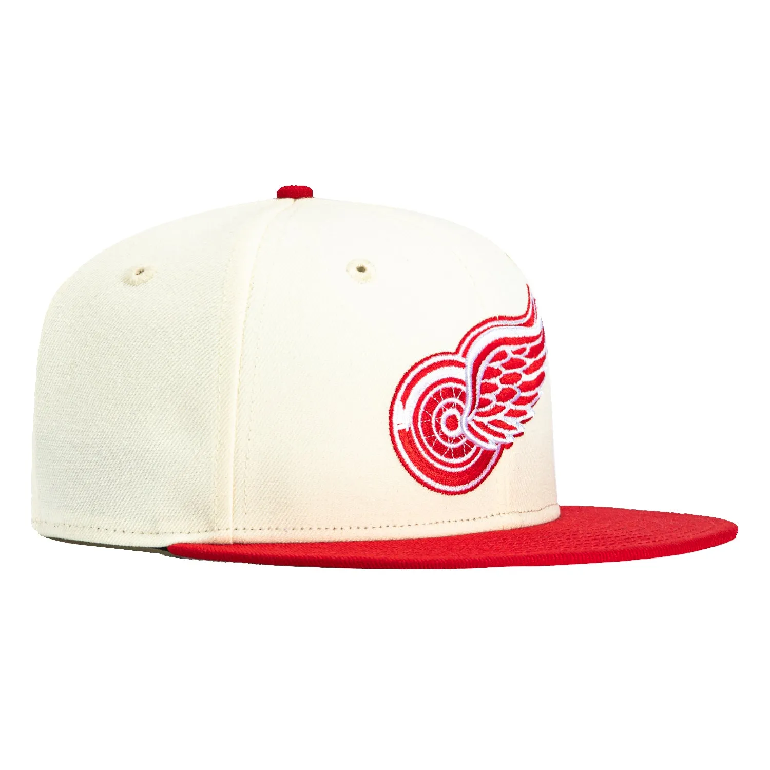 New Era 59Fifty White Dome Detroit Red Wings Hat - White, Red