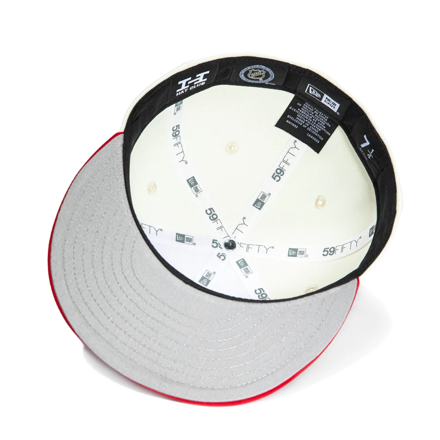 New Era 59Fifty White Dome Detroit Red Wings Hat - White, Red