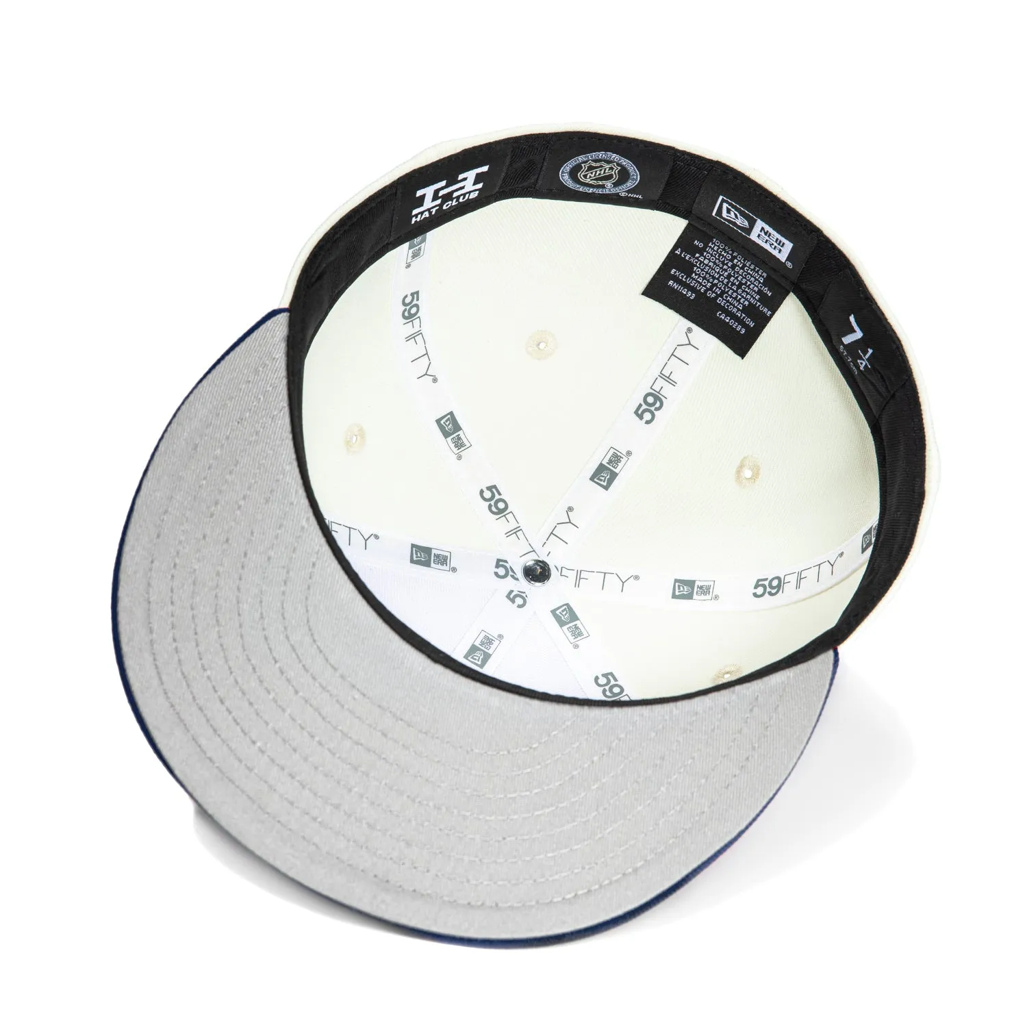 New Era 59Fifty White Dome New York Rangers Hat - White, Navy