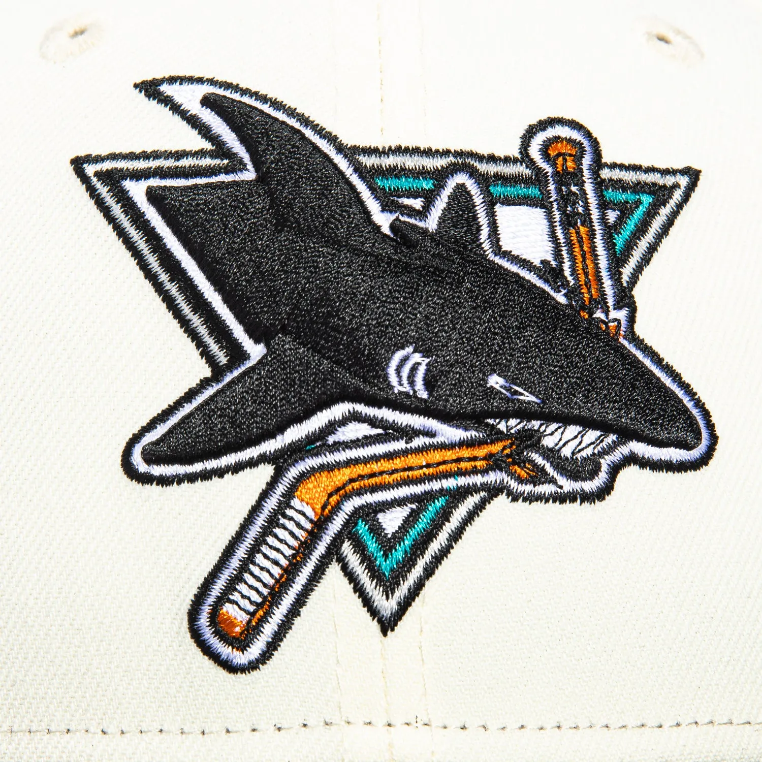 New Era 59Fifty White Dome San Jose Sharks Hat - White, Black