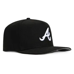 New Era 9Fifty A-frame Atlanta Braves Snapback Hat - Black. White