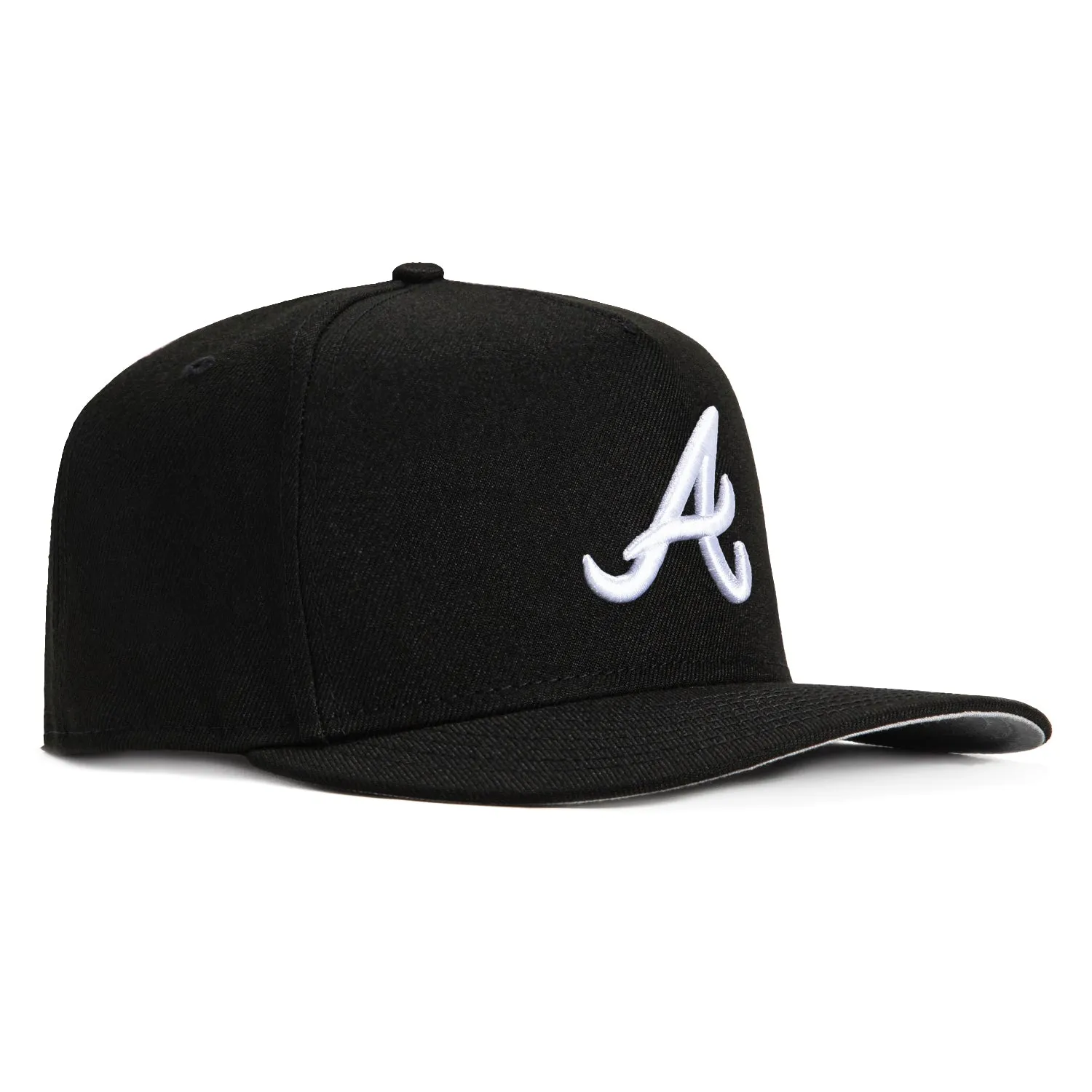 New Era 9Fifty A-frame Atlanta Braves Snapback Hat - Black. White