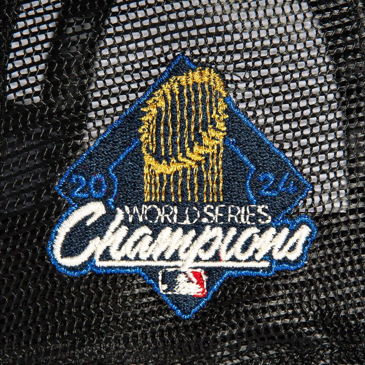 New Era 9Fifty A-Frame Los Angeles Dodgers 2024 World Series Champions Patch Spring Training Snapback Hat - Black