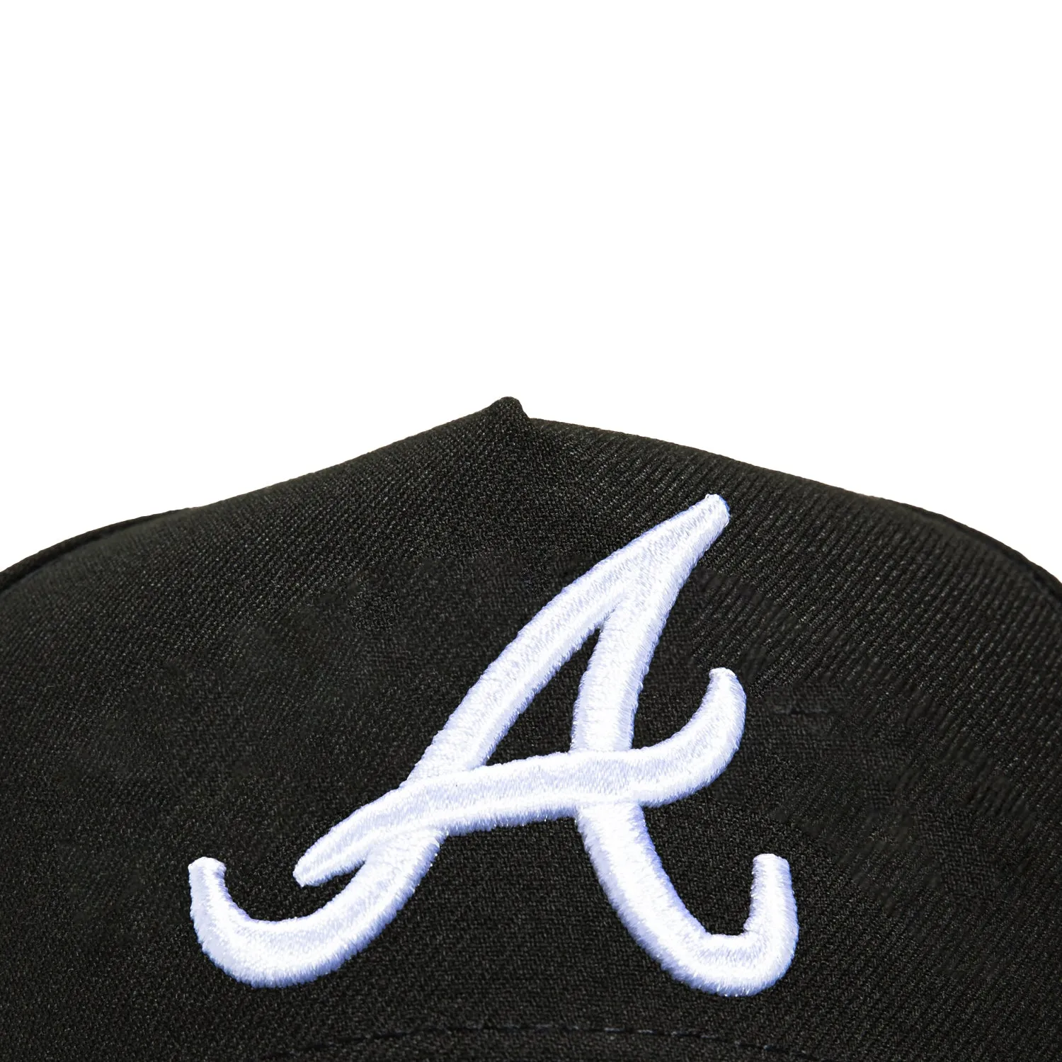 New Era 9Forty A-Frame Atlanta Braves Snapback Hat - Black, White