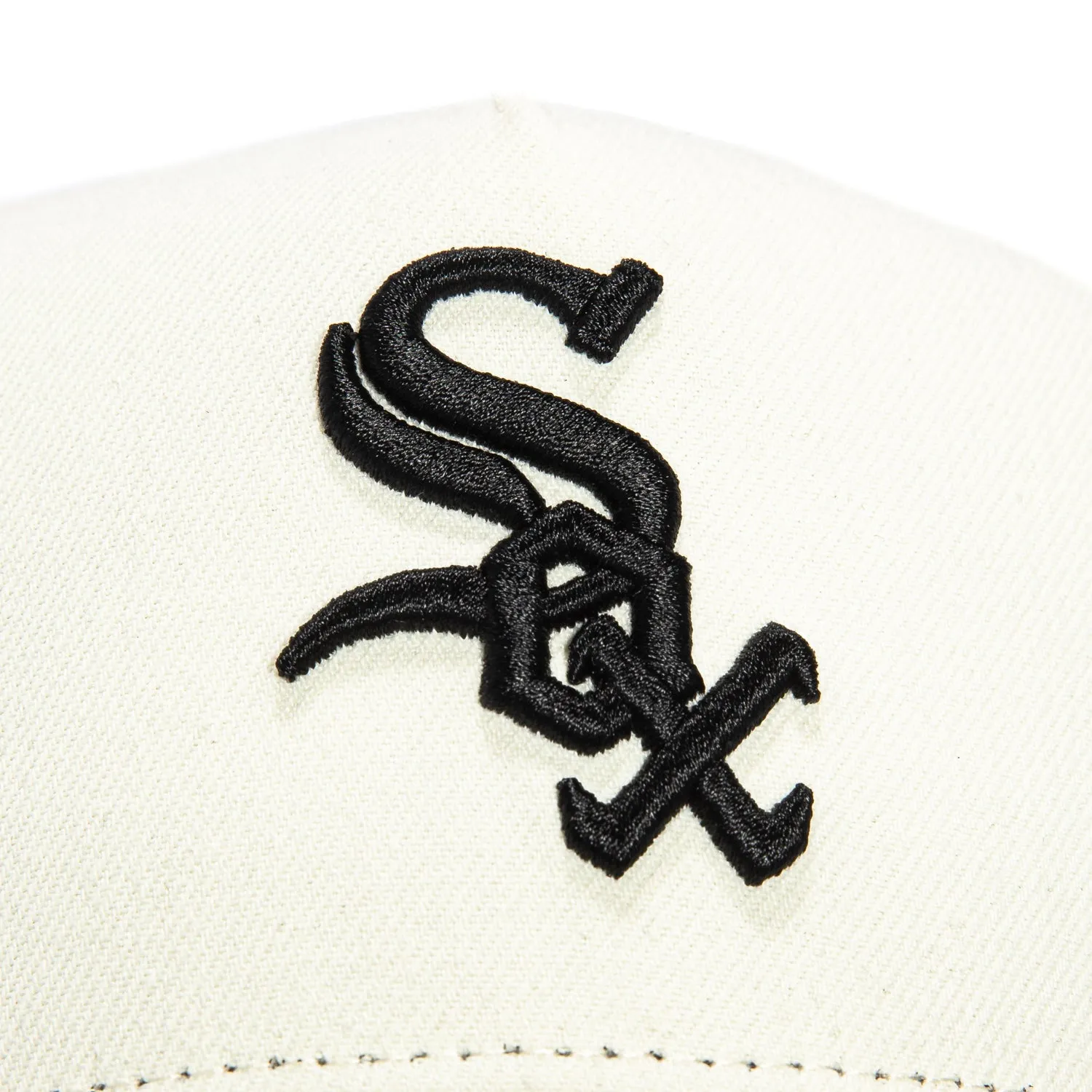 New Era 9Forty A-Frame Chicago White Sox Snapback Hat - White, Black