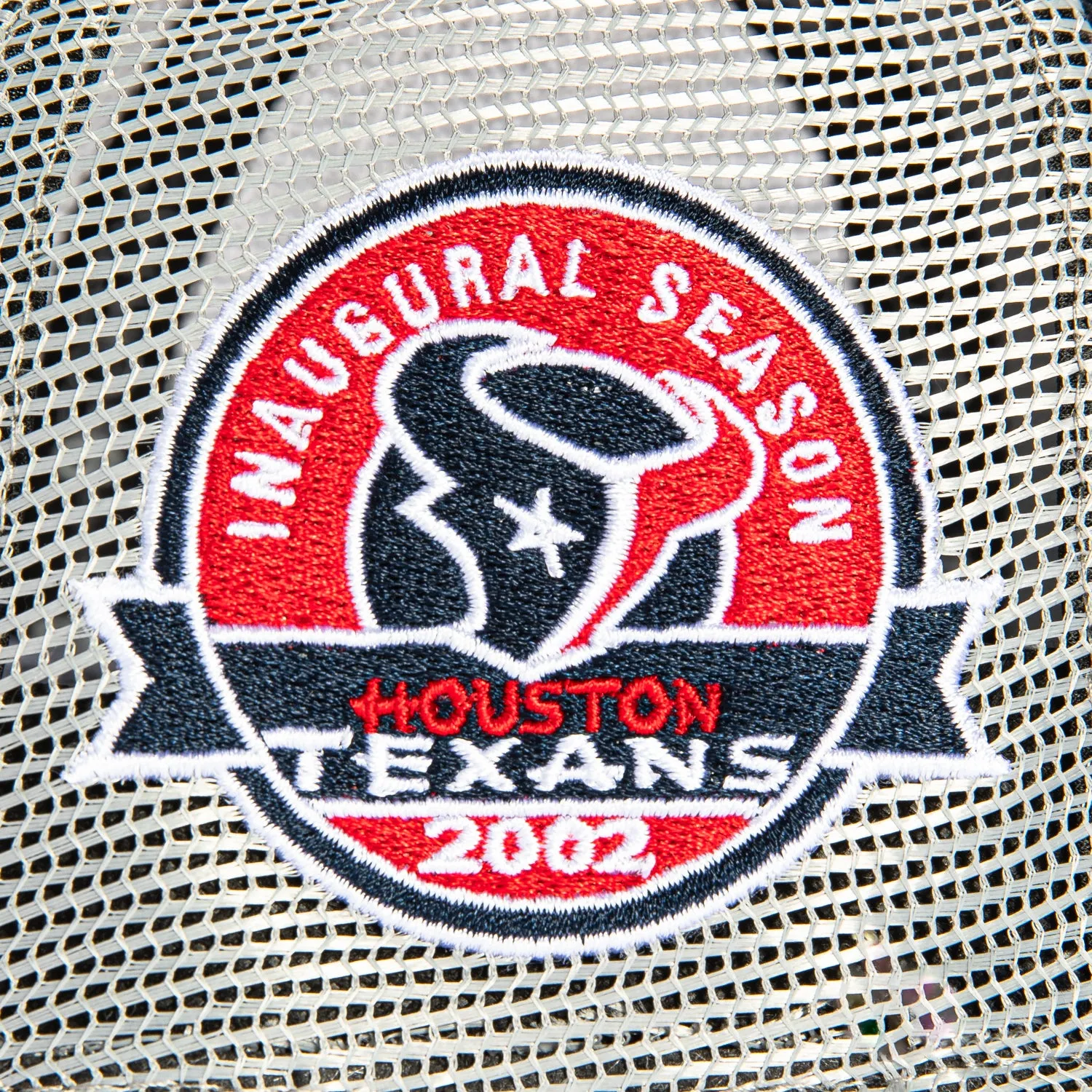 New Era 9Forty A-Frame Houston Texans Inaugural Season Patch Rope Trucker Snapback Hat - Navy