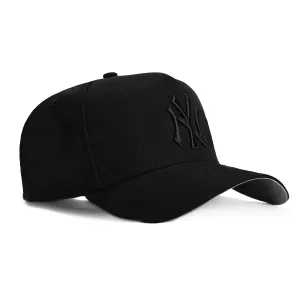 New Era 9Forty A-Frame New York Yankees Snapback Hat - Black, Black