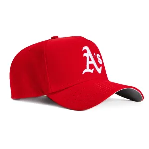 New Era 9Forty A-Frame Oakland Athletics Snapback Hat - Red, White