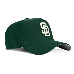 New Era 9Forty A-Frame San Diego Padres Snapback Hat - Green, Ivory