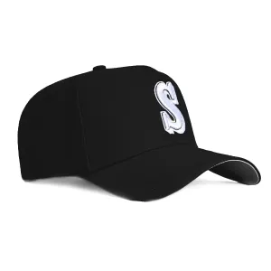 New Era 9Forty A-Frame Seattle Mariners Snapback Hat - Black, White