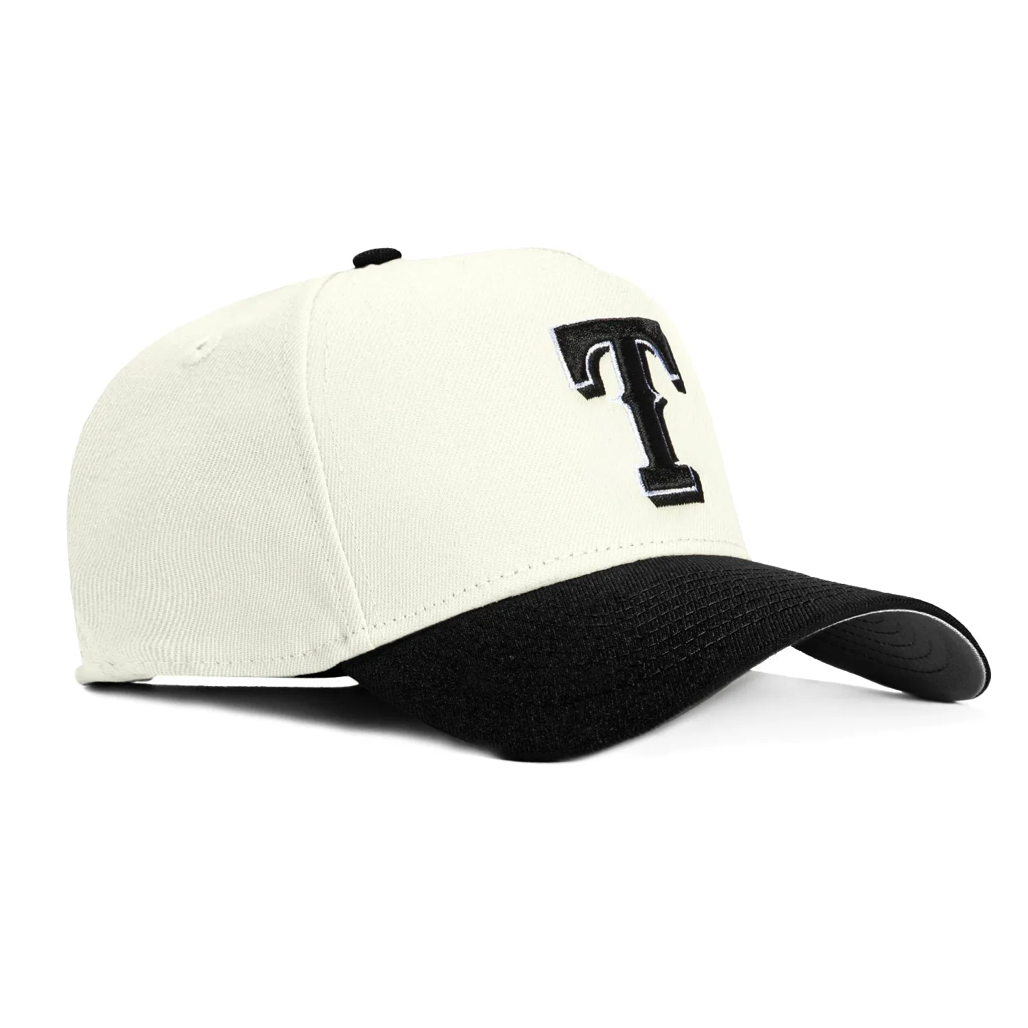 New Era 9Forty A-Frame Texas Rangers Snapback Hat - White, Black