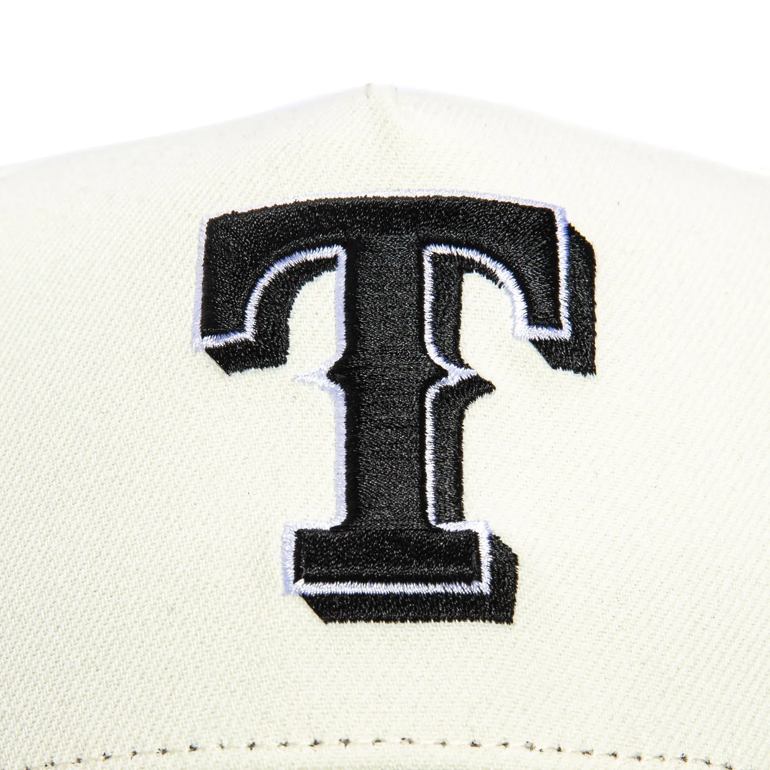 New Era 9Forty A-Frame Texas Rangers Snapback Hat - White, Black