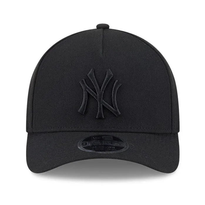 New Era 9Forty M-Crown A-Frame New York Yankees Snapback Hat - Black. Black