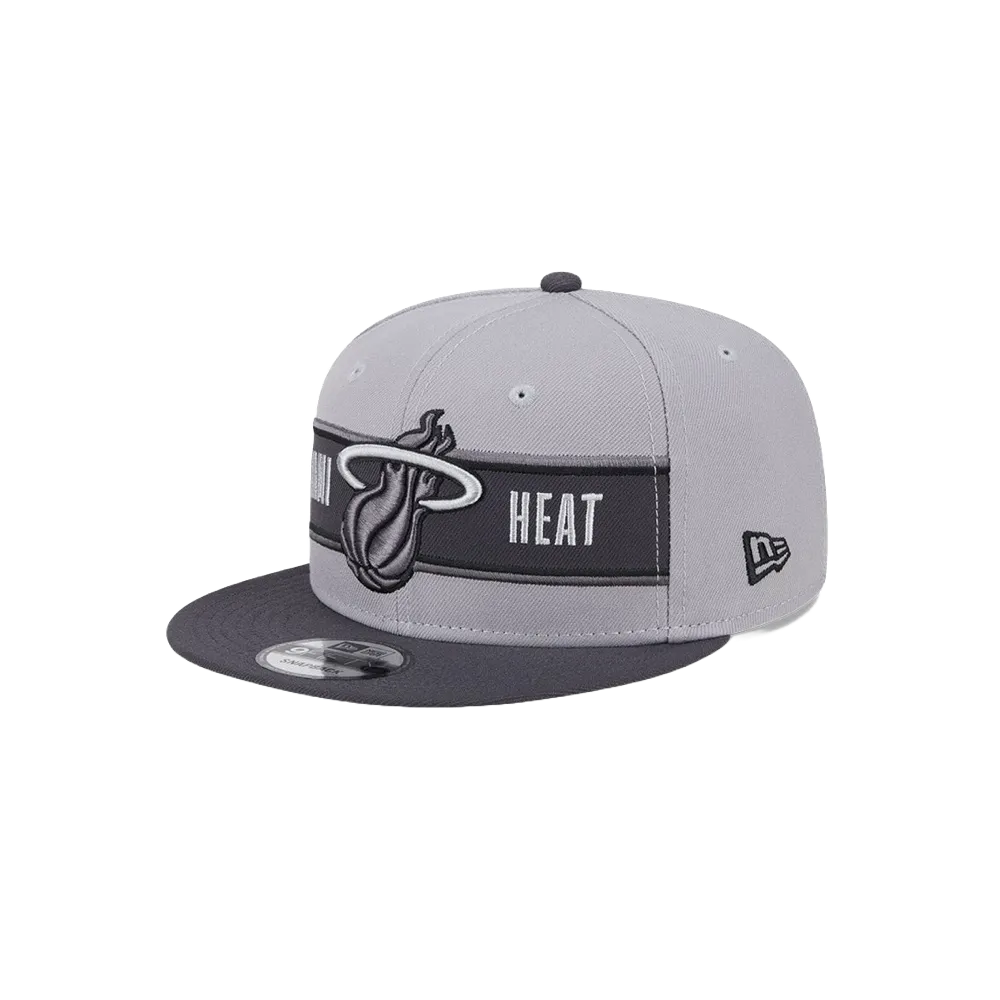 New Era Miami HEAT 2024 Draft Grey Snapback