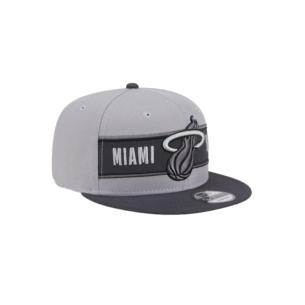 New Era Miami HEAT 2024 Draft Grey Snapback