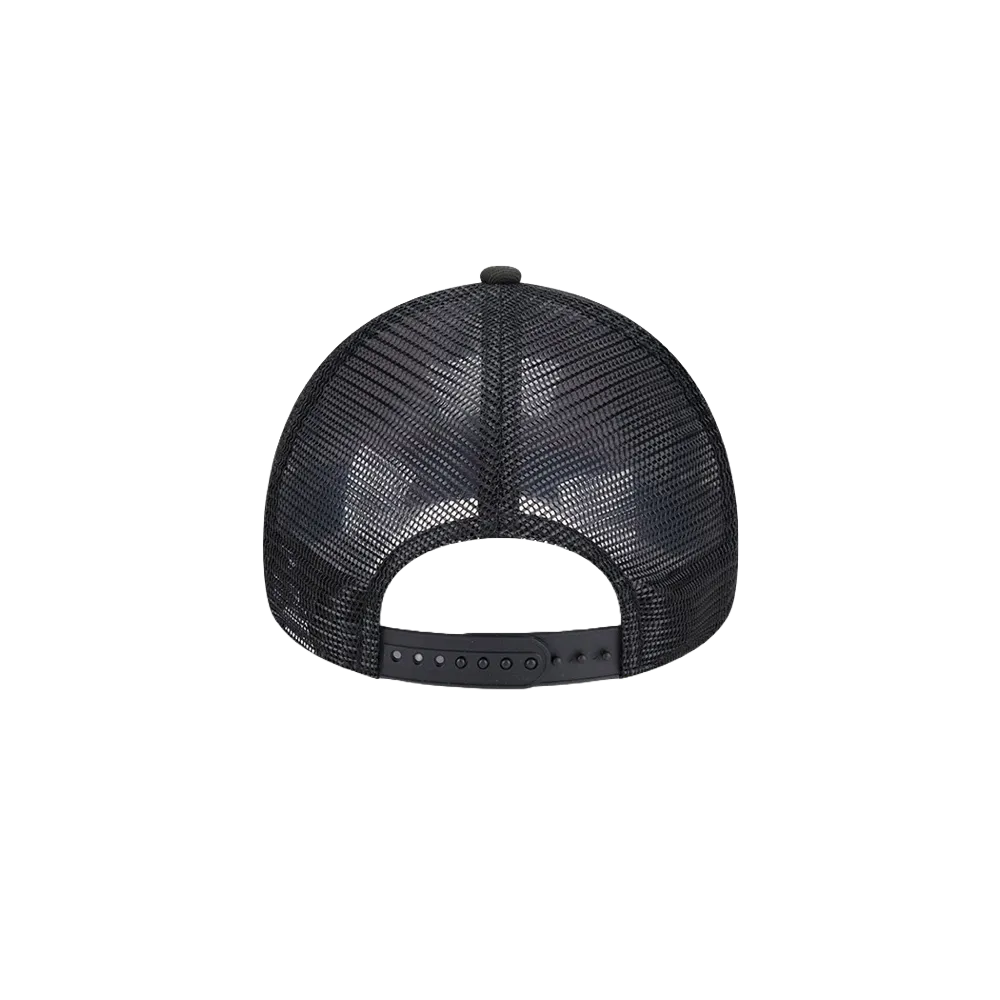New Era Miami HEAT 2024 Tipoff Black and White Trucker Snapback