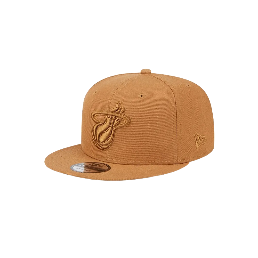 New Era Miami HEAT Tan Color Pack Snapback