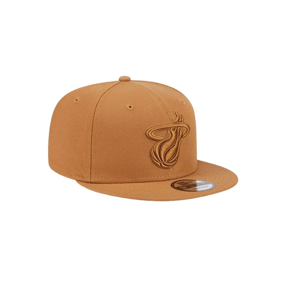 New Era Miami HEAT Tan Color Pack Snapback