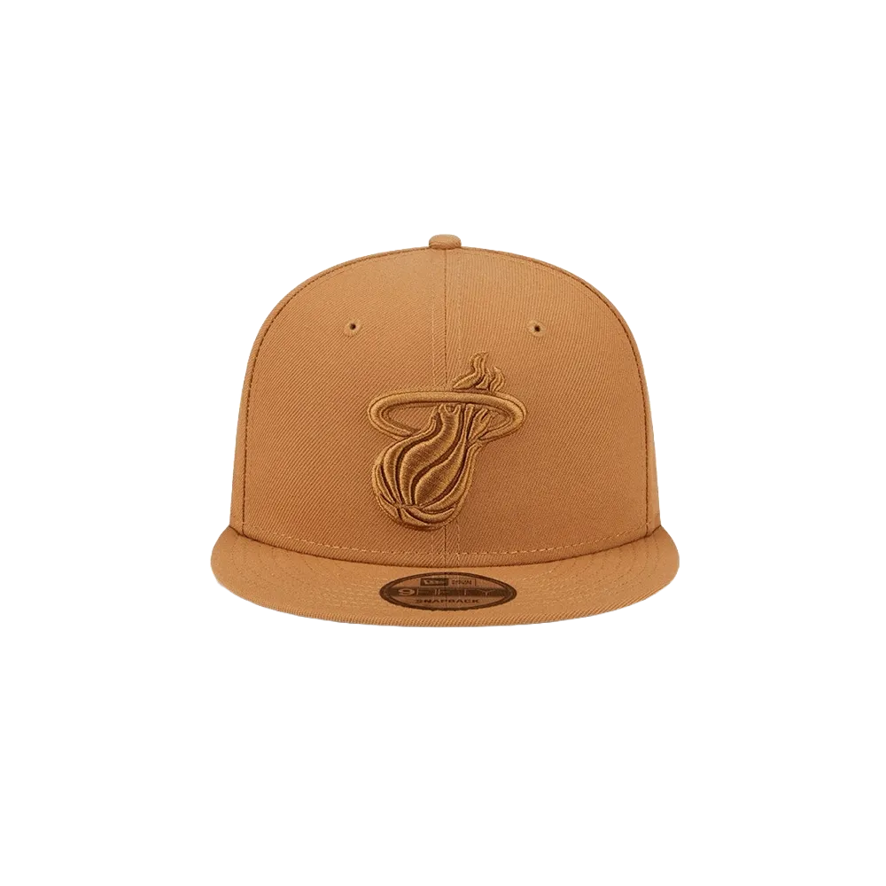 New Era Miami HEAT Tan Color Pack Snapback