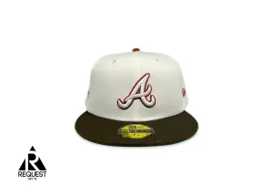 New Era Request Exclusive Fitted Hat Braves Sail/Mocha