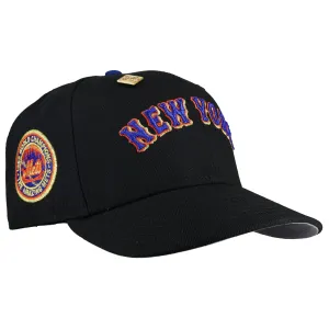 New York Mets 1969 World Series Script Metallic Fitted Hat
