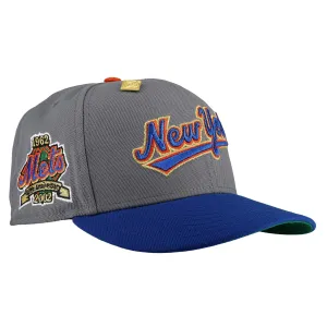 New York Mets Grey/Blue Metallic 40th Anny 59Fifty Fitted Hat