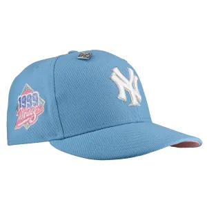 New York Yankees 1999 WS Sky Blue/Pink Metallic 59Fifty Fitted Hat