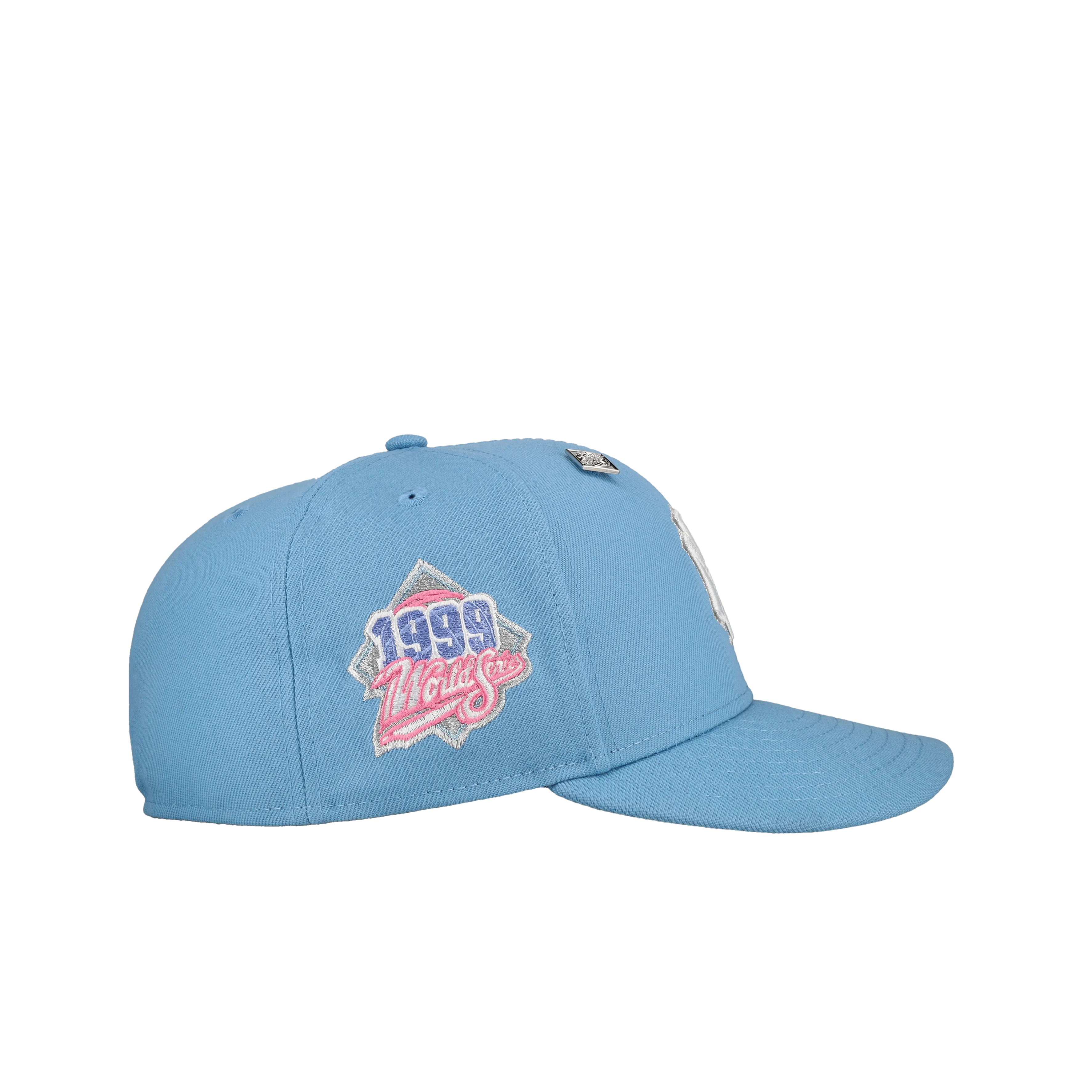 New York Yankees 1999 WS Sky Blue/Pink Metallic 59Fifty Fitted Hat