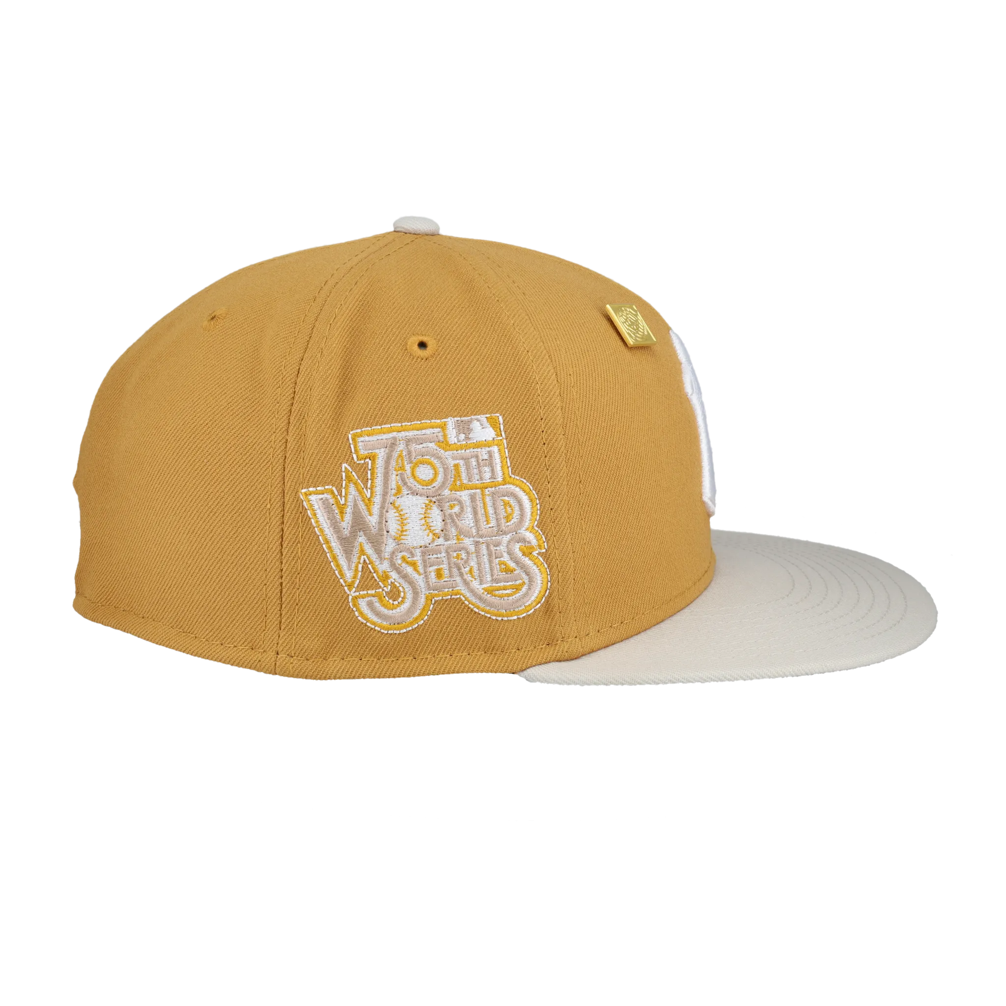 New York Yankees 75th World Series Patch Fitted Hat