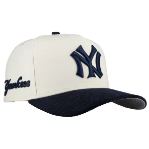 New York Yankees Off White Corduroy 9Fifty A Frame Snapback Hat