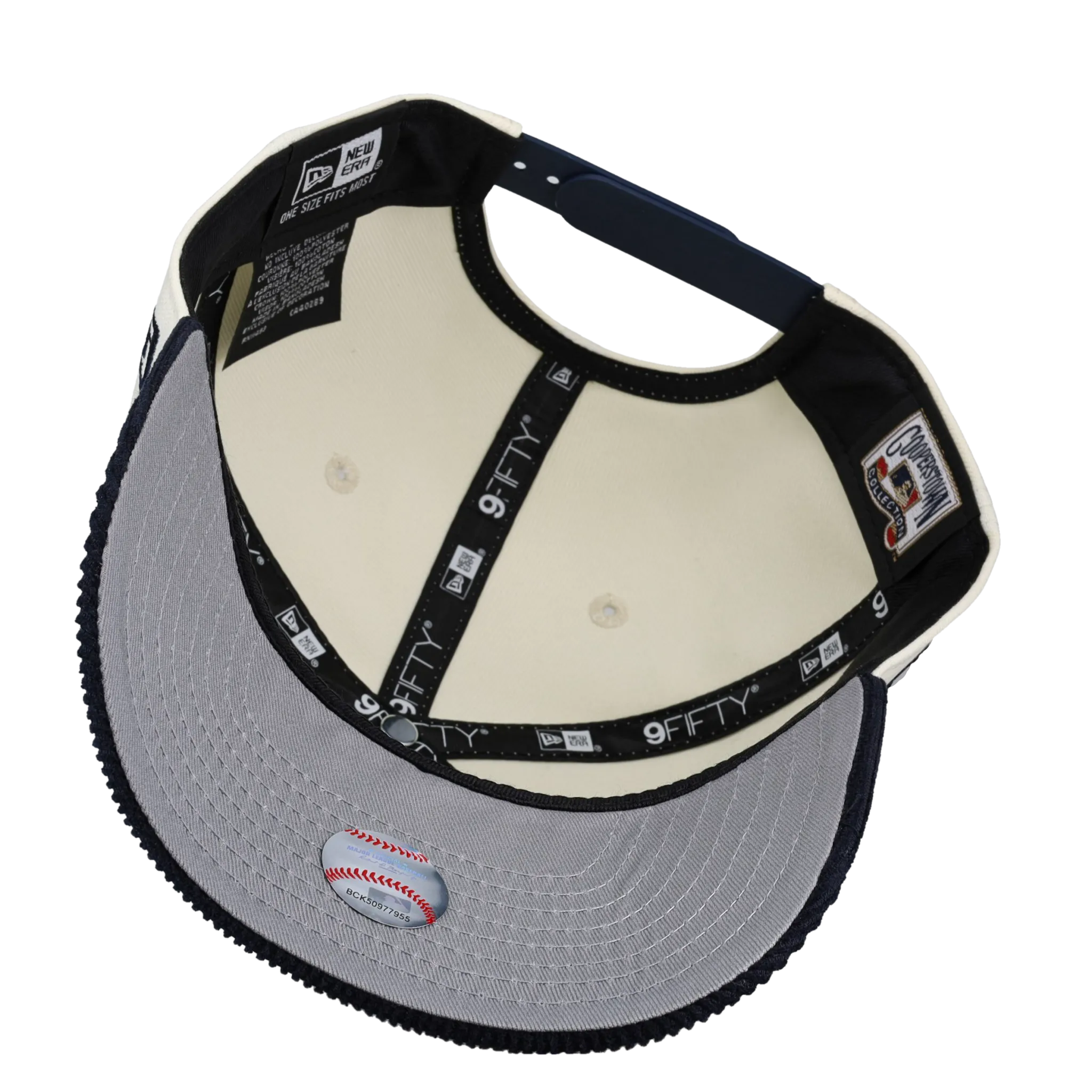 New York Yankees Off White Corduroy 9Fifty A Frame Snapback Hat