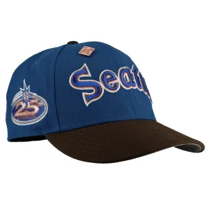 Seattle Mariners 25th Anniversary Blue/Walnut Metallic 59Fifty Fitted Hat