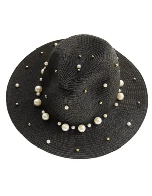 St. Barths La Robe Pearl Embellished Sun Hat