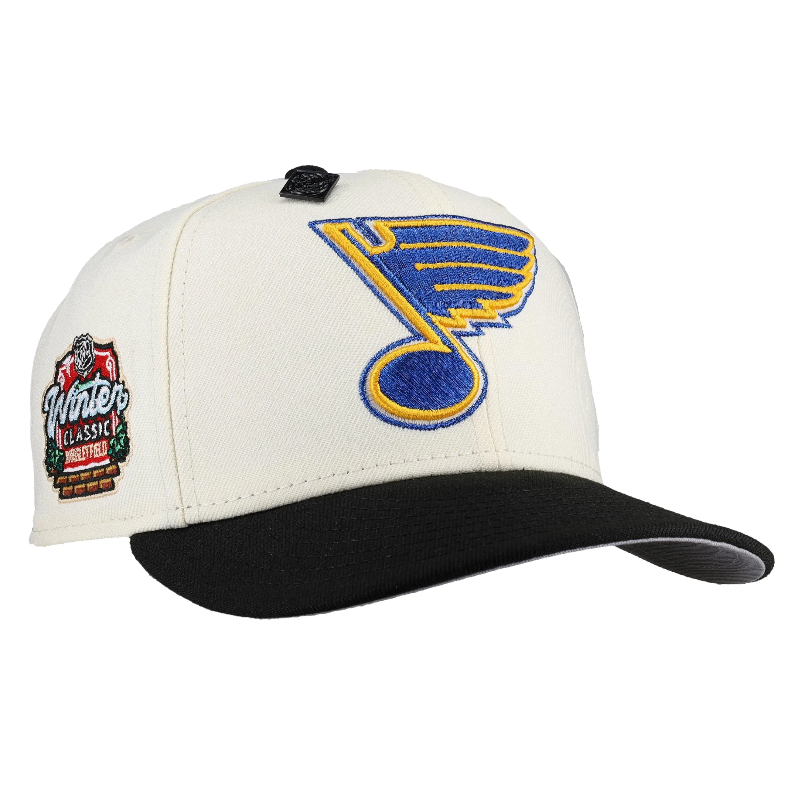 St Louis Blues Off White Winter Classic Metallic 59Fifty Fitted Hat