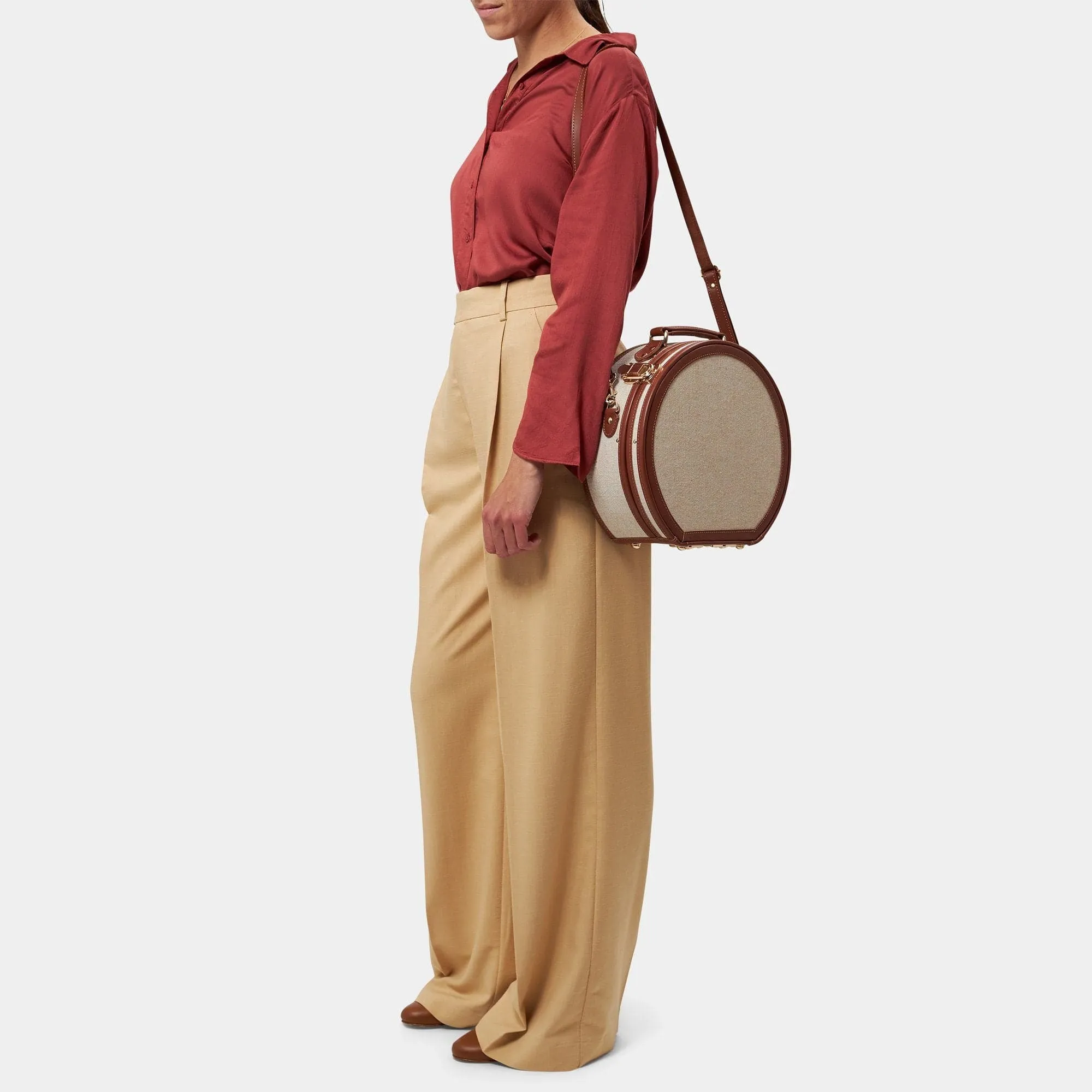 The Editor - Brown Hatbox Small