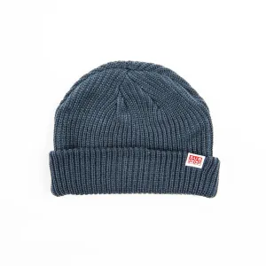 Wide Cable Knit Hat Blue
