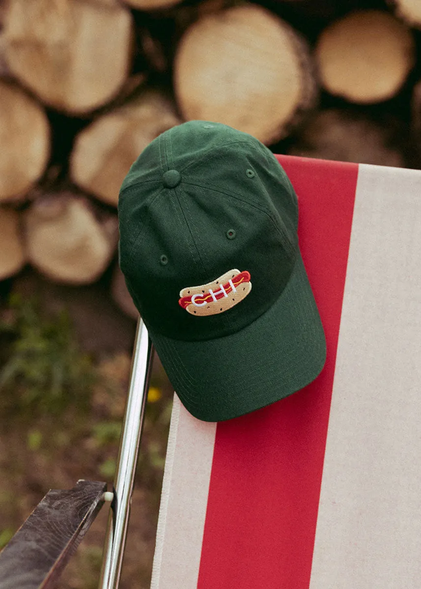 Youth Chi Hot Dog Icon Hat - Dark Green